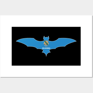 Oklahoma Bat Flag Posters and Art